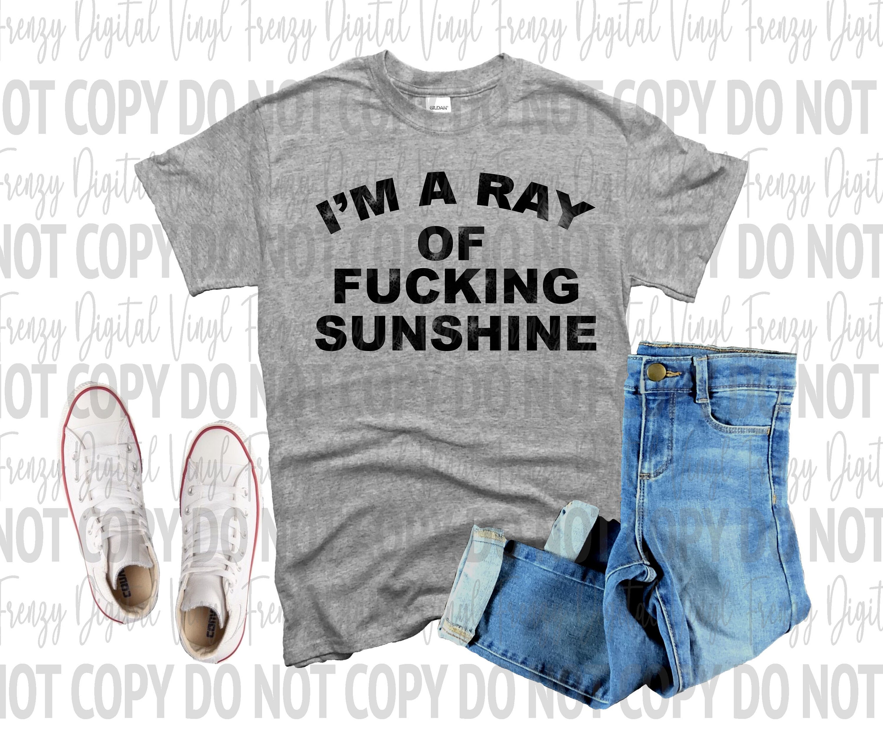Im a Ray of Fucking Sunshine Funny Sunshine T Shirt Svg Digital ...