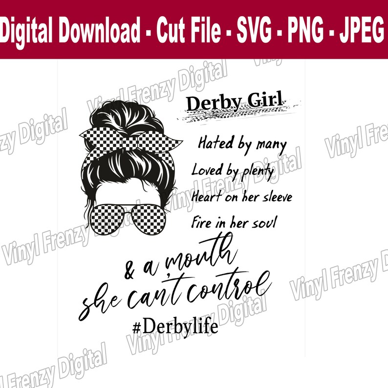 Demolition Derby Aunt Heart Ladies' Jersey V-Neck T-Shirt
