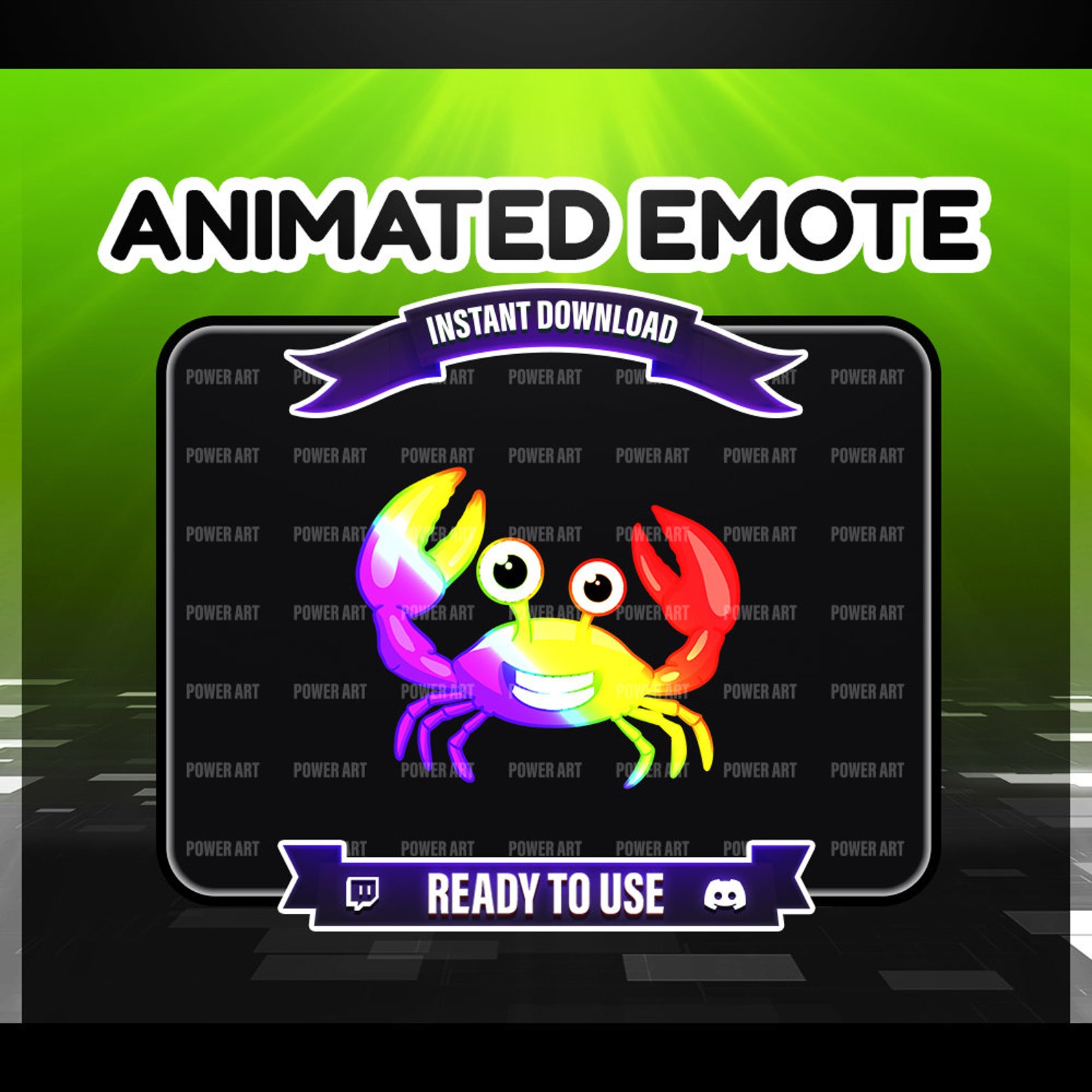 Animated Emote Crab Dance Twitch Sub Emotes Discord Etsy Canada