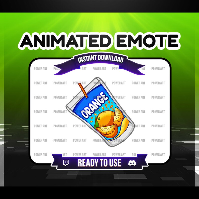 Animated Emote Orange Juice Twitch Sub Emotes Discord Etsy Canada