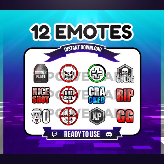 Emotes Warzone 12 Pack Twitch Sub Emotes Discord Youtube Etsy España