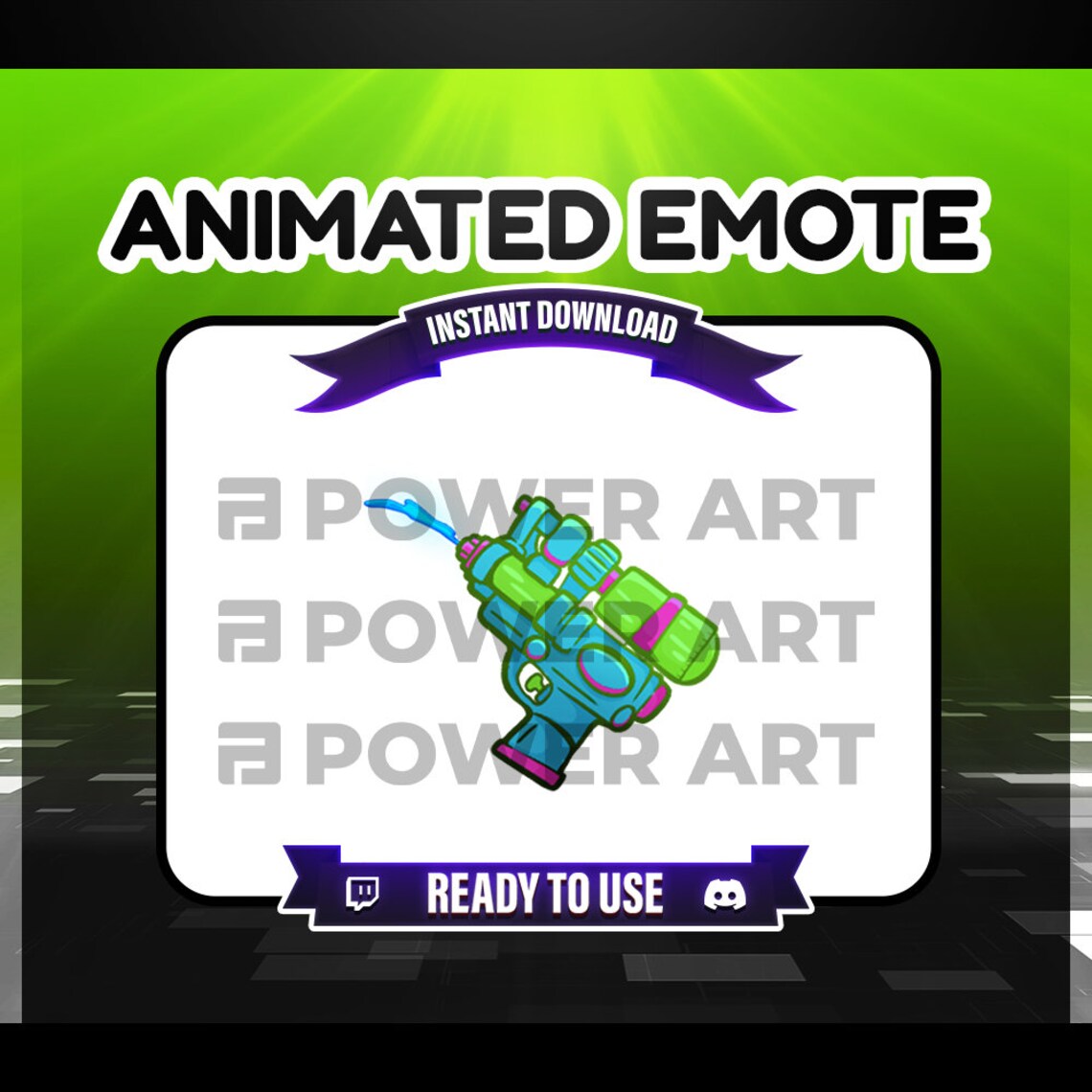 Animated Emote Water Gun Twitch Sub Emote Discord Youtube Etsy Australia