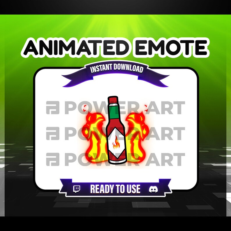 Hot Sauce Animated Emote Twitch Sub Emotes Discord Youtube Etsy Australia