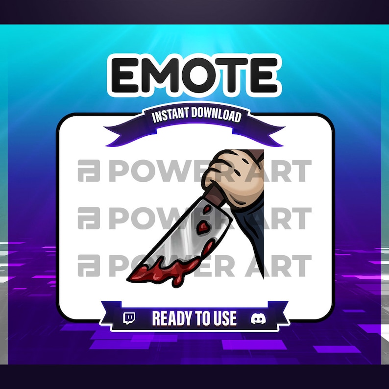 Bloody Knife Emote Twitch Discord Youtube and Community Etsy Australia