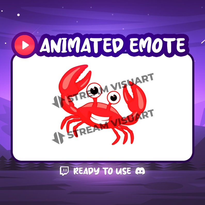 Animated Emote Crab Dance Twitch Sub Emotes Discord Etsy