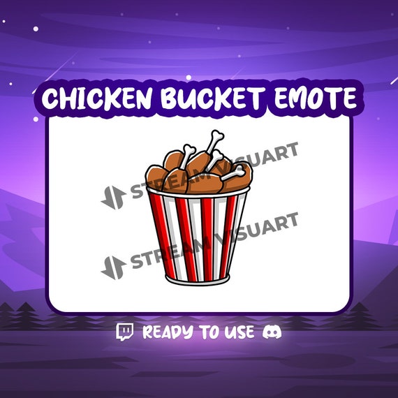 Chicken Bucket Emote Twitch Discord Youtube and Community Etsy