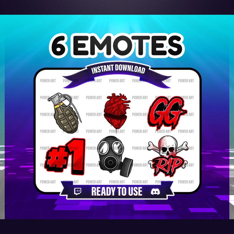 Warzone Emotes Bundle of 6 Twitch Sub Emotes Discord Etsy Denmark