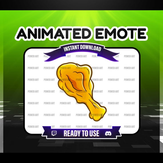 Animated Emote Chicken Thigh Twitch Sub Emotes Discord Etsy UK