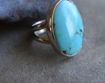 Size 6.5 Hubei Turquoise Sterling Silver Ring