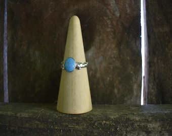Size 10 Kingman Turquoise “Raw” Sterling Silver Ring