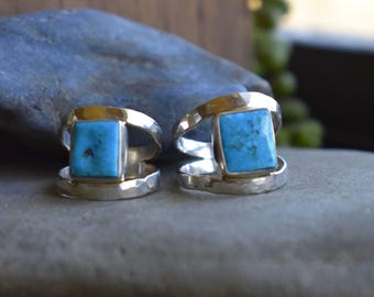 Size 6.5 Natural Kingman Turquoise Sterling Silver Ring