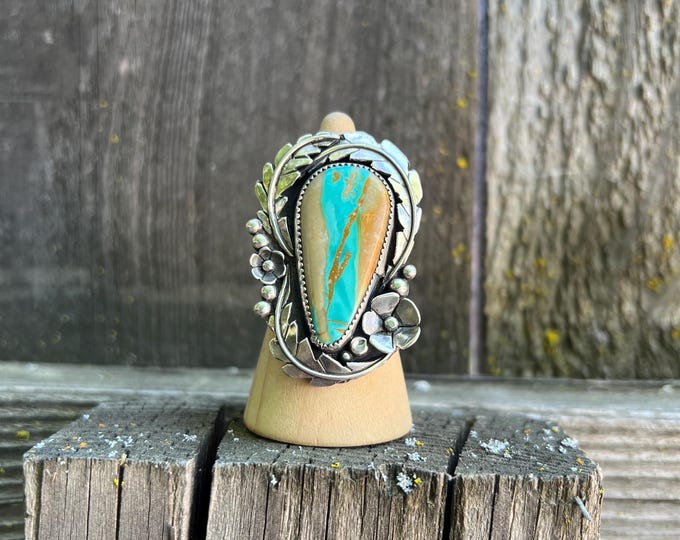 Featured listing image: Size 8.5 Royston Ribbon Turquoise Sterling Silver Ring