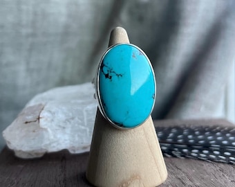 Size 6.5 Hubei Turquoise Sterling Silver Ring