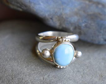 Size 7.5 Golden Hills Turquoise Sterling Silver Ring