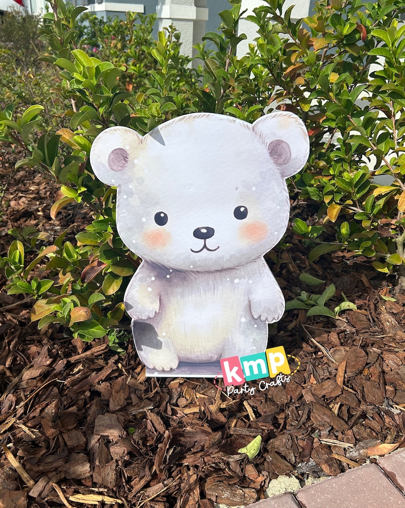 Polar Bear Standee Prop Party Decorations Etsy