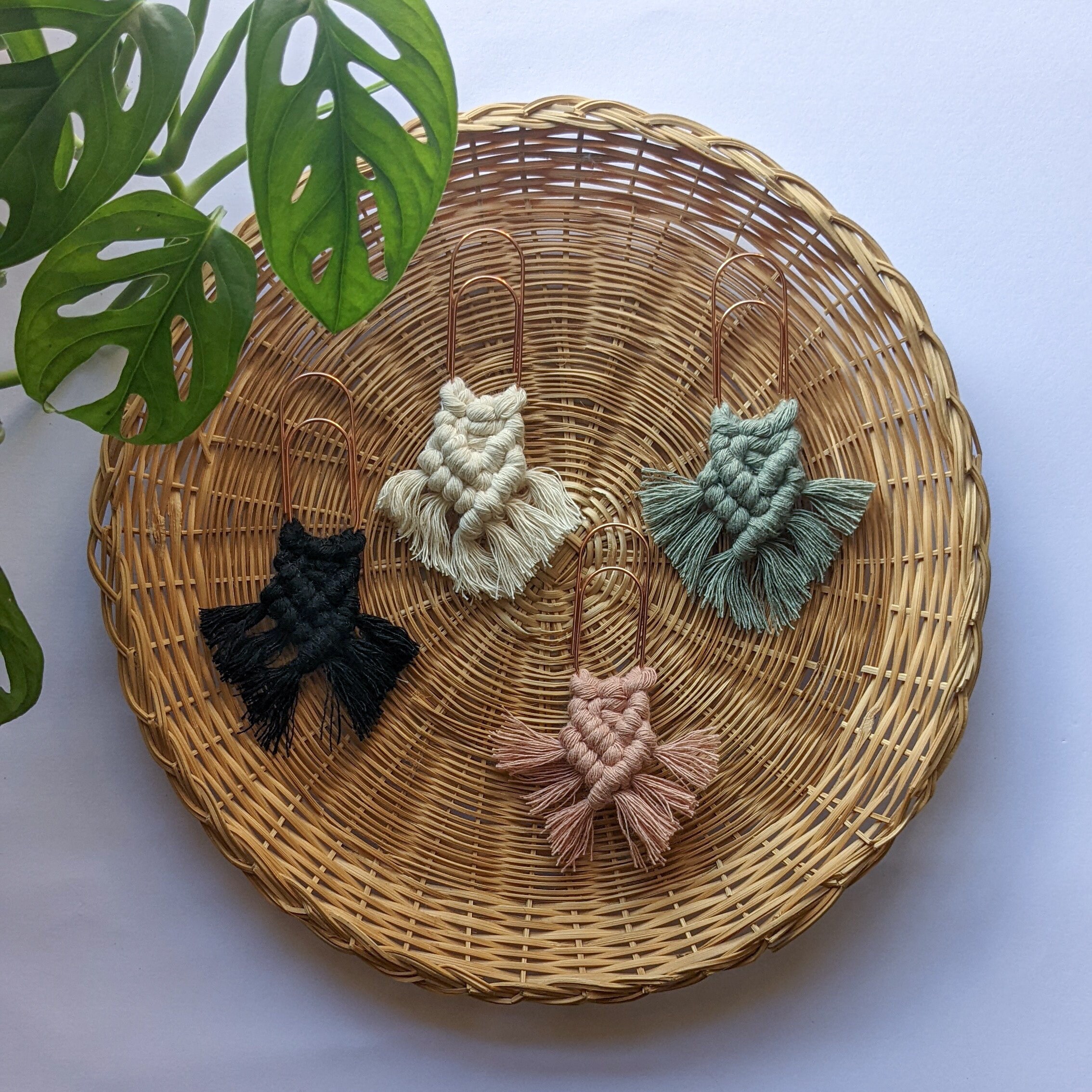 Macrame Bookmarks Macrame Paperclip Macrame Book Etsy