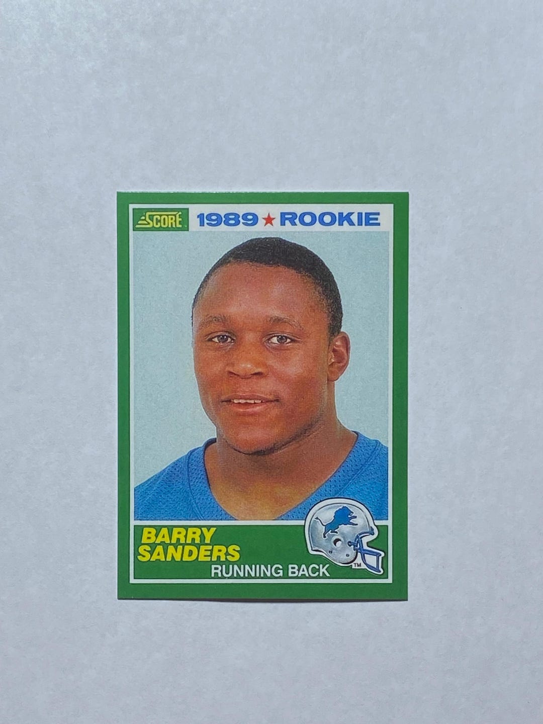 Barry Sanders Reprint Rookie Card Etsy barry-sanders-reprint-rookie-card-etsy