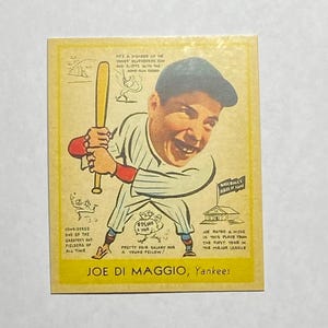 Joe DiMaggio reprint rookie card