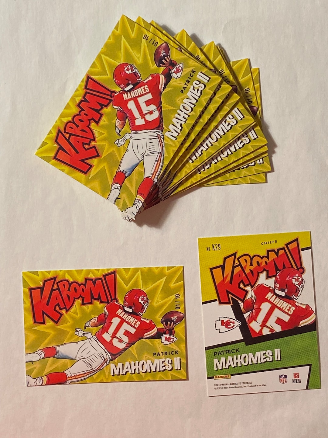 25 Patrick Mahomes Kaboom RP Cards Etsy