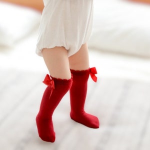 baby socks, knee highs, toddler, girls socks, cotton, toddler socks, preschool socks, long socks