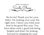 Instant Download Printable Christmas Letter from Santa Claus Holiday Letter from the North Pole PDF Digital