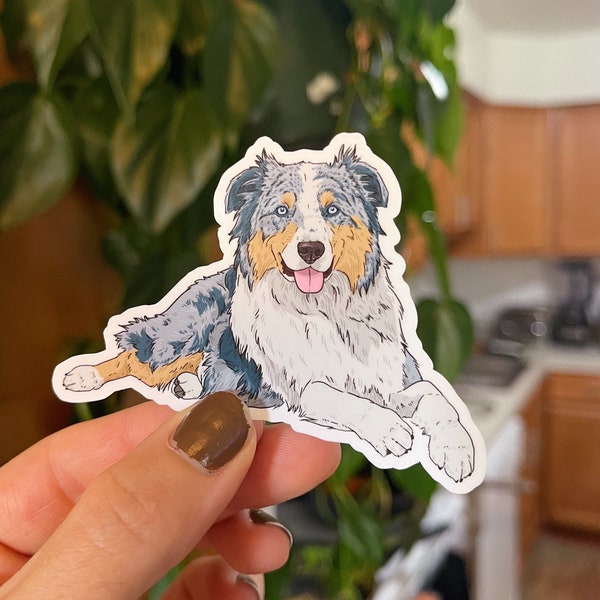 Australian Shepherd Waterproof Sticker