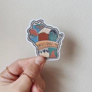 Pegatina del estado de Wisconsin