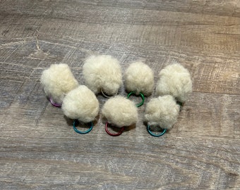 Wool Pom Pom Keychain - Gulf Coast Sheep’s Wool