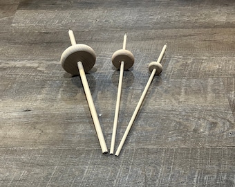Handmade Drop Spindle with Starter Pack: Yarn Spinning Tool