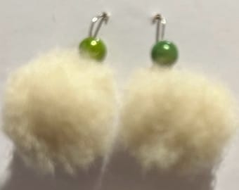 Pom Pom Earrings - Gulf Coast Sheep’s Wool