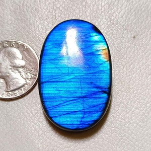 Top Quality Labradorite Gemstone, Oval Shape high hand polish Labradorite Cabochon, 43x27x7 MM Loose Labradorite for Jewelry Making !!!