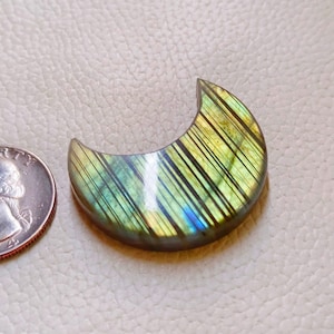 Multi Fire ~ Moon Labradorite Cabochon, Jewelry Making Loose Gemstone, 100% Natural Labradorite Moon For Jewelry Making !!!