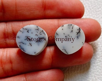 Super Quality ~Natural Dendrite Agate Cabochon, Heart Shape Calibrated Dendrite Size-5mm to 30 mm Both Side Flat Jewelry Making Gemstone !!!