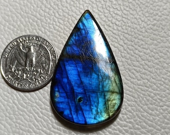 Incredibile cabochon di labradorite blu 47x28x6 MM, 75 ct creazione di gioielli pietra labradorite fatta a mano collana di pietre preziose gioielli pietra preziosa labradorite
