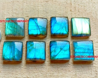 100% Natural Labradorite Square Shape, wholesale high hand polish Labradorite, Calibrated Labradorite Jewelry Making Gemstone !!!