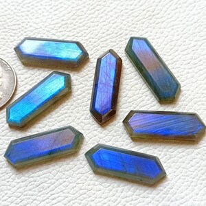 Labradorit 100% natürlicher Labradorit facettierter Diamantschliff Flachrücken Cabochon Edelstein Labradorit facettierter Diamantschliff Schmuck für die Herstellung!!!