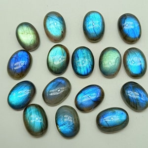 Wonderful Quality Labradorite Oval Shape Cabochon Loose Gemstone Size- 4x6 MM. - 20x30 MM. Beautiful Blue Fire Labradorite For Jewelry.!!