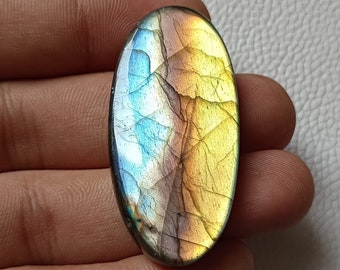 Labradorite, Multi Purple Labradorite, Natural Labradorite, Gemstone Labradorite, Natural Cabochon, Loose Gemstone Size:- 48x23x6 MM
