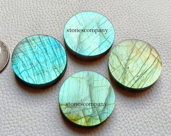 Round Shape ~ 8 MM to 30 MM Both Side Flat Labradorite Gemstone Cabochon, Multi Fire Flat Cabochon For Jewelry Making !!!