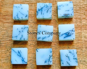 Rare Quality ~ Natural Dendrite Agate Cabochon, Square Shape Natural Dendrite Agate, Top Grade Natural Dendrite For Jewelry Making !!!