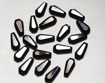 Ataúd de obsidiana negra 100% natural, cabujón de ataúd de obsidiana, cristal de ataúd de obsidiana, piedra de obsidiana de calidad AAA+ para colgante y todas las joyas