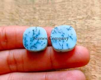 Rare Quality ~ Natural Dendrite Agate Cabochon, Cushion Shape Natural Dendrite Agate, Top Grade Natural Dendrite For Jewelry Making !!!