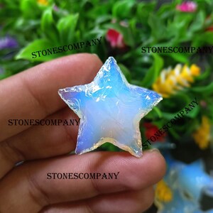 Opalite White Stars Opalite Stars Opalite ,Crystal Use For Making Crafts and Jewelry.Best Size Shape Stars. Top Quality Stars.. image 2