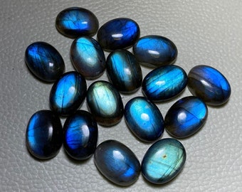 Finest mm size Blue Labradorite oval Cabochon/Blue Flashy Labradorite/Oval Shape/ Loose Labradorite GemstoneFlat Back/Healing Crystals