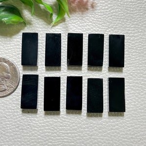 Top Quality Black Obsidian Rectangle Shape Cabochon Lot At Very Reasonable Price Gemstone For Making All Jewelry Both Side Flat Cabochon...