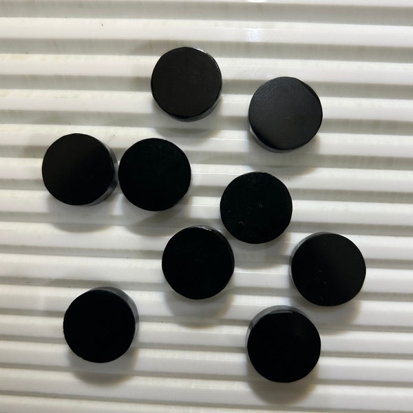 5 To 30MM  Natural Black Obsidian Both Side Flat Round Shape Coin Cabochon Natural Black Obsidian Loose Gemstone MM For Making Jewelry..