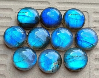 5-30 mm Mind Blowing AAA Labradorite Round Shape Cabochon,, flat back, Cab 5,6,7,8,9,10,11,12,13,14,15,16,17,18,19,20,25,30 mm sizes!!!