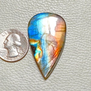 Premium Quality Purple Labradorite  Cabochon, Natural  Labradorite, Multi Jewelry Making Labradorite Size:- 46x28x6 mm..
