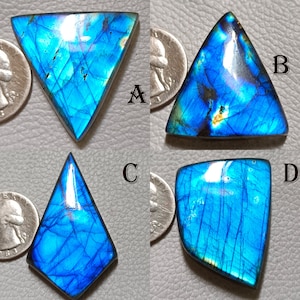 Best Collection ~ Glowing Blue Flash Labradorite Cabochon Both Side Polish Loose Gemstone  For Jewelry..