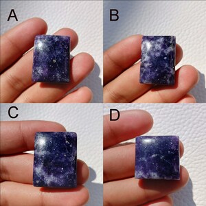 One (1) Lepidolite Worry Stone for crystal healing - Pocket Palm Stone - Thumb Stone